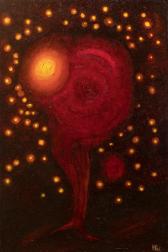 Constellations (Huile sur bois, 26cm x 13cm, 1993)